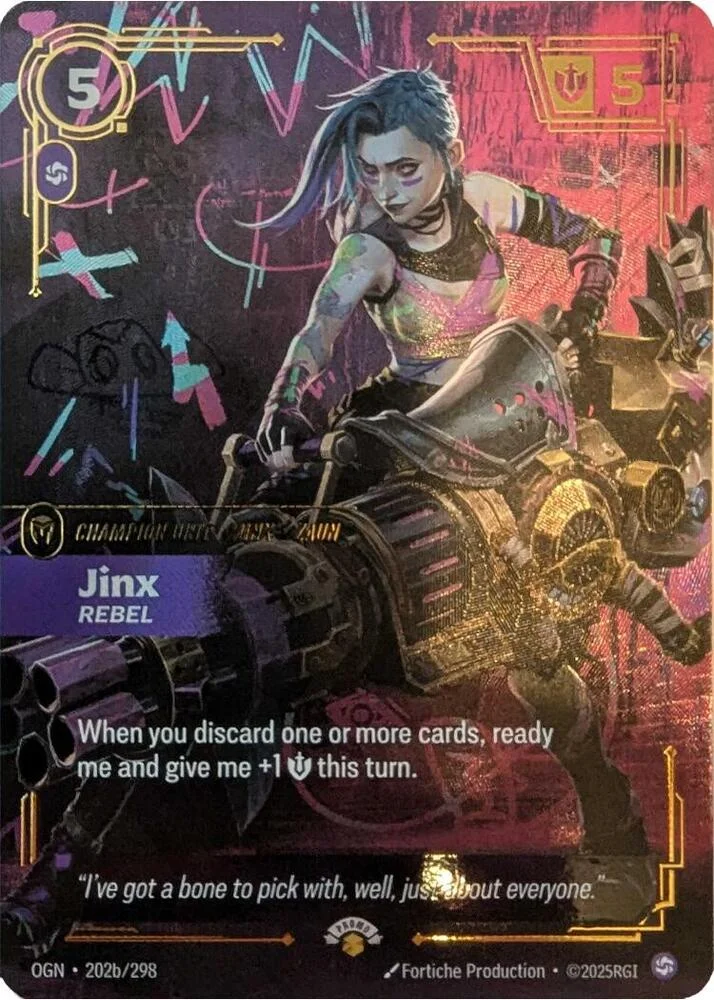 Jinx-Rebel - OGN-202b - Promotional Cards - Riftbound card